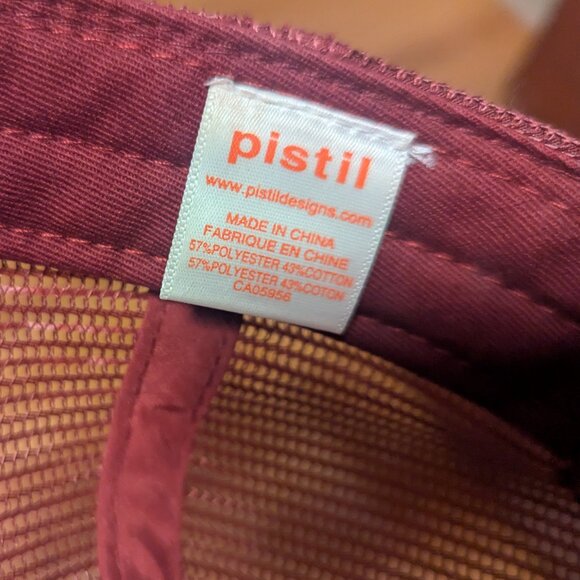 Pistil Mesh Trucker Hat 2003 Hood River ORE Patch Burgundy Brown Pine Tree - Picture 4 of 6